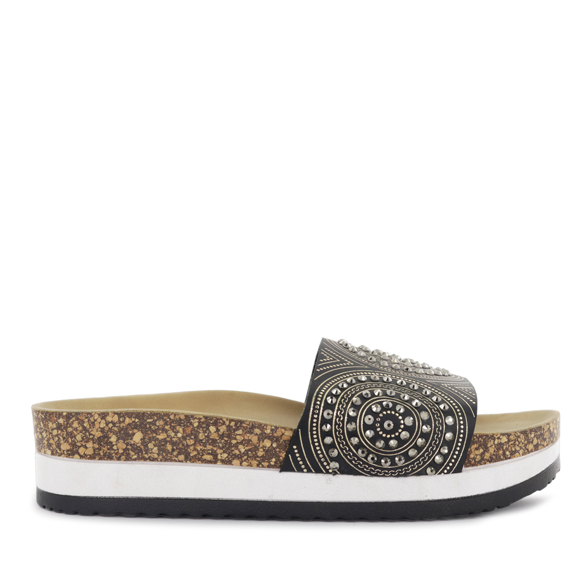 SANDALIAS CUÑA MUJER YOKO29 NEGRO - 2