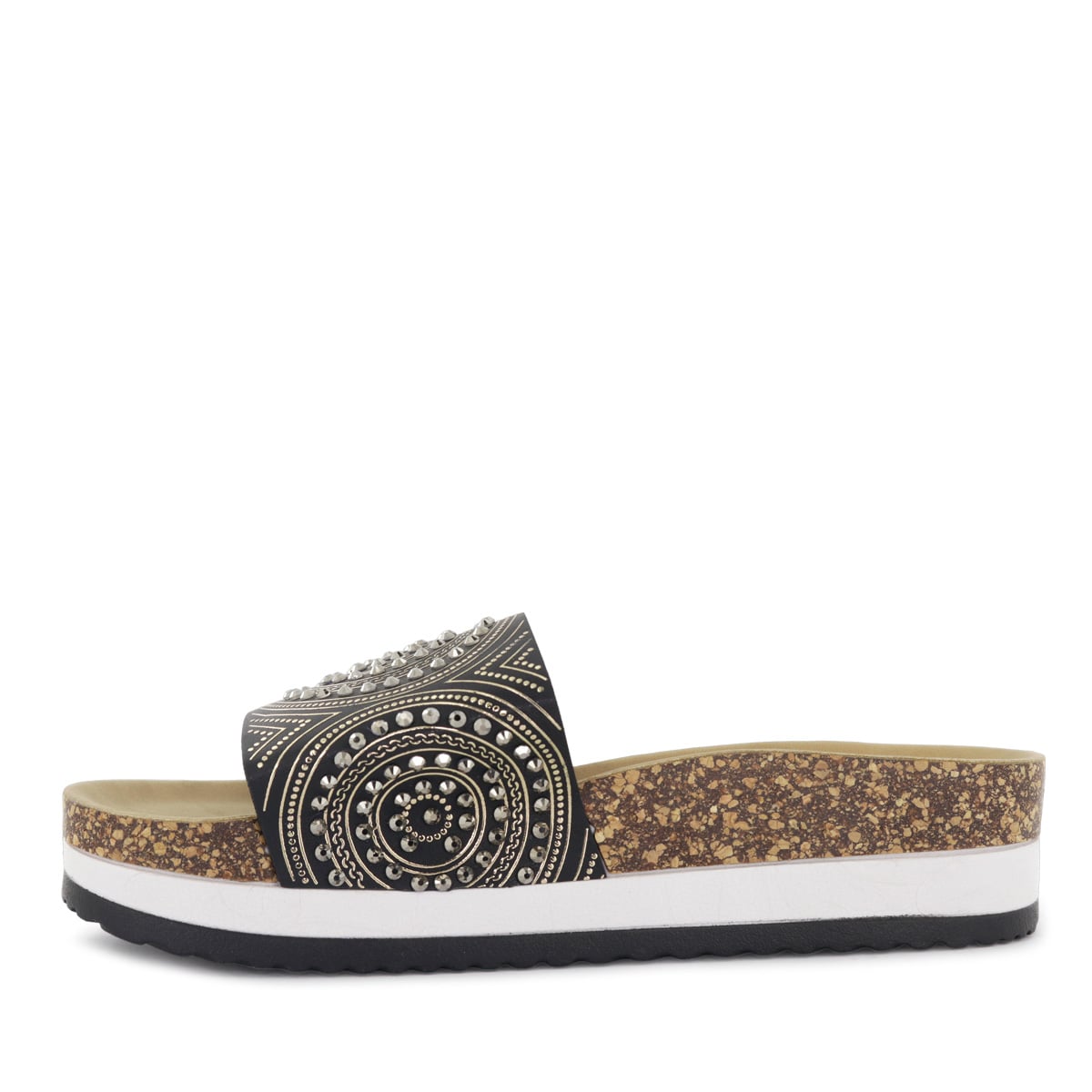 SANDALIAS CUÑA MUJER YOKO29 NEGRO - 4