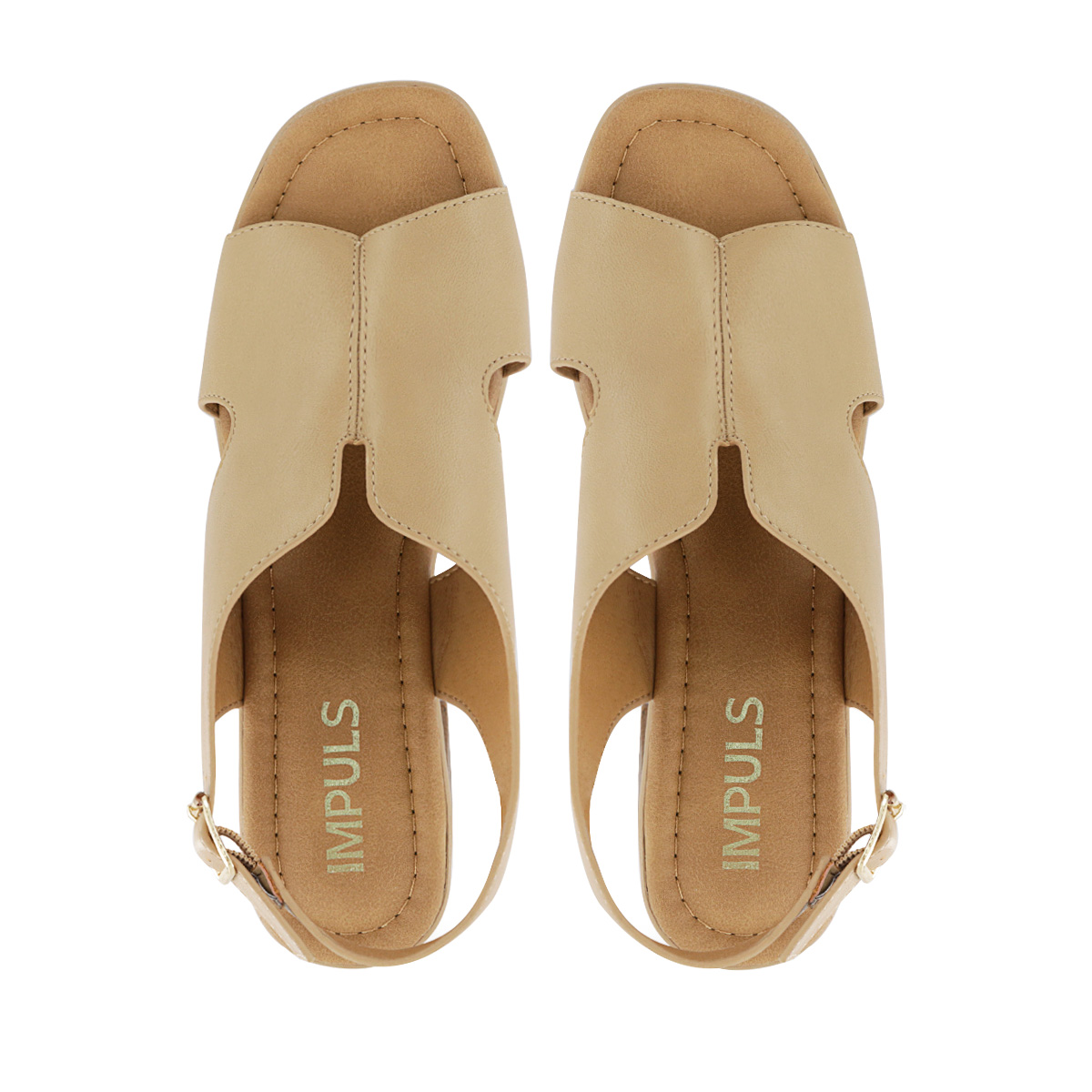 SANDALIAS TACO MUJER HALSEY02 BEIGE - 5