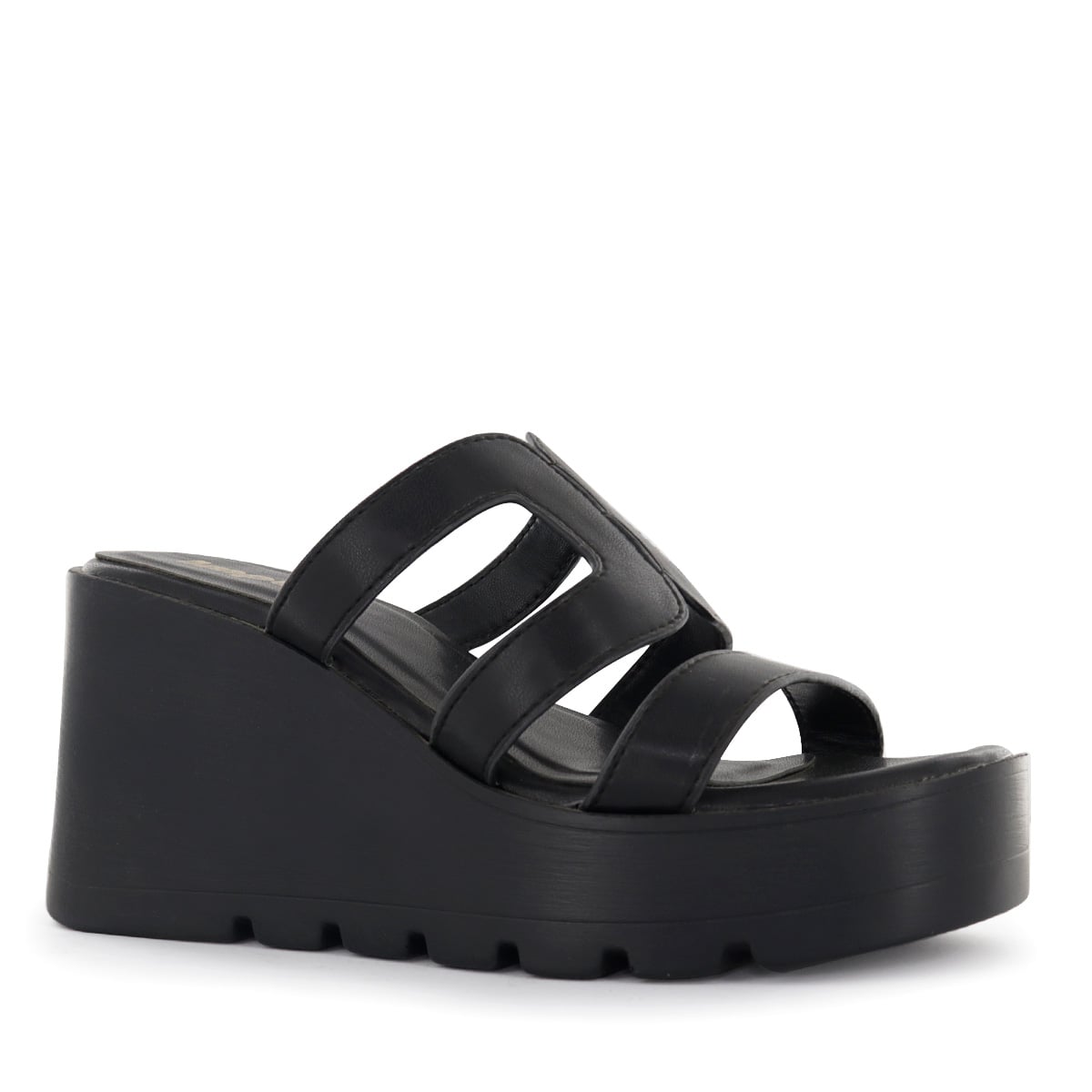SANDALIAS CUÑA MUJER KESHA08 NEGRO - 1