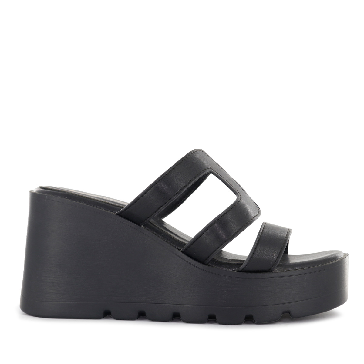 SANDALIAS CUÑA MUJER KESHA08 NEGRO - 2