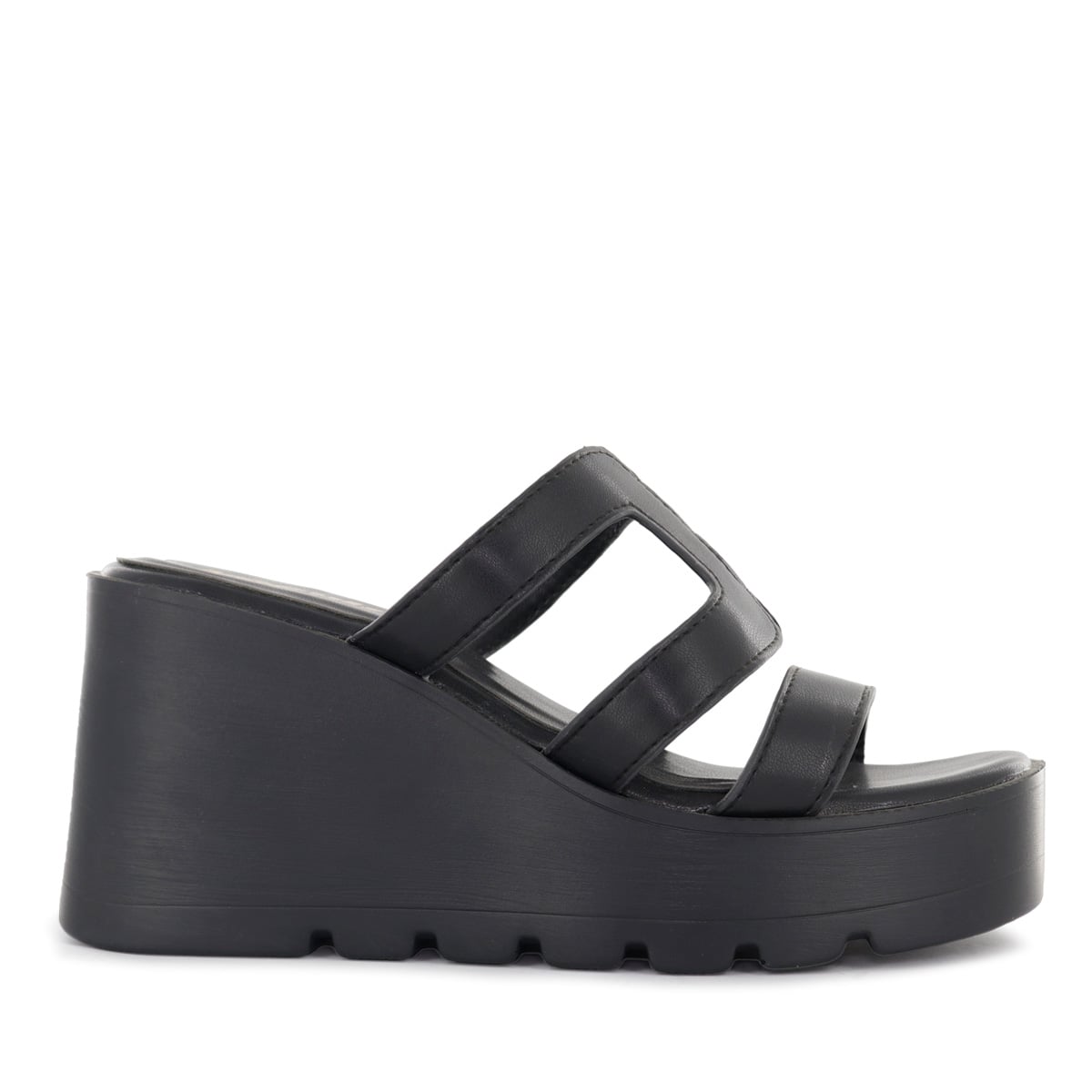 SANDALIAS CUÑA MUJER KESHA08 NEGRO - 2