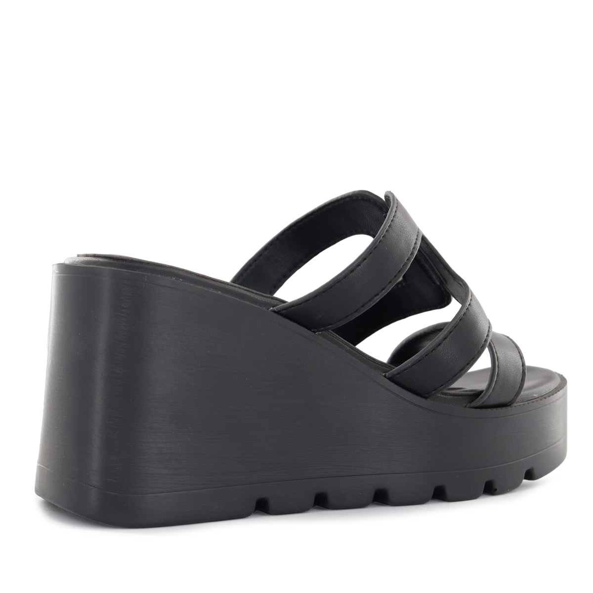 SANDALIAS CUÑA MUJER KESHA08 NEGRO - 3