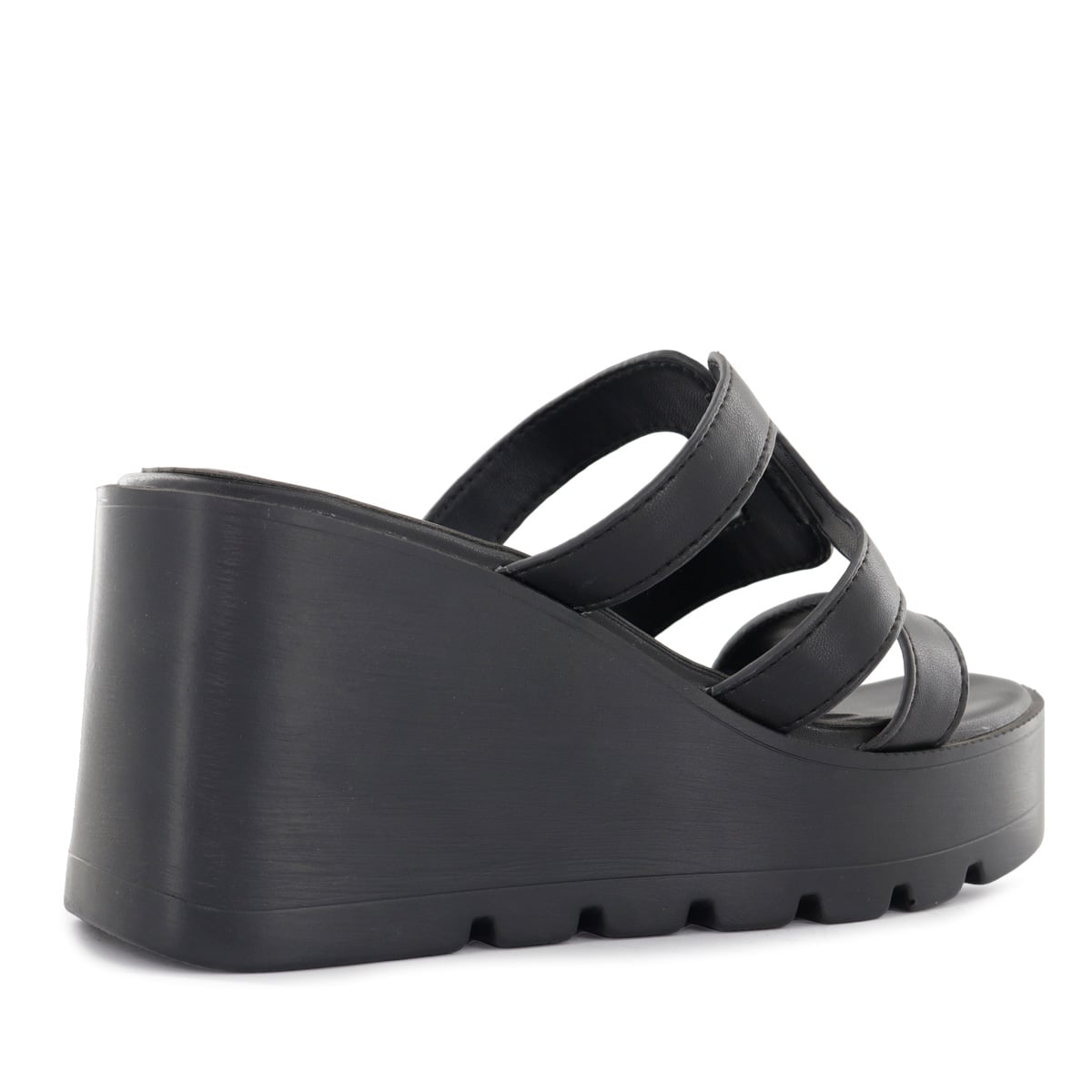 SANDALIAS CUÑA MUJER KESHA08 NEGRO - 3