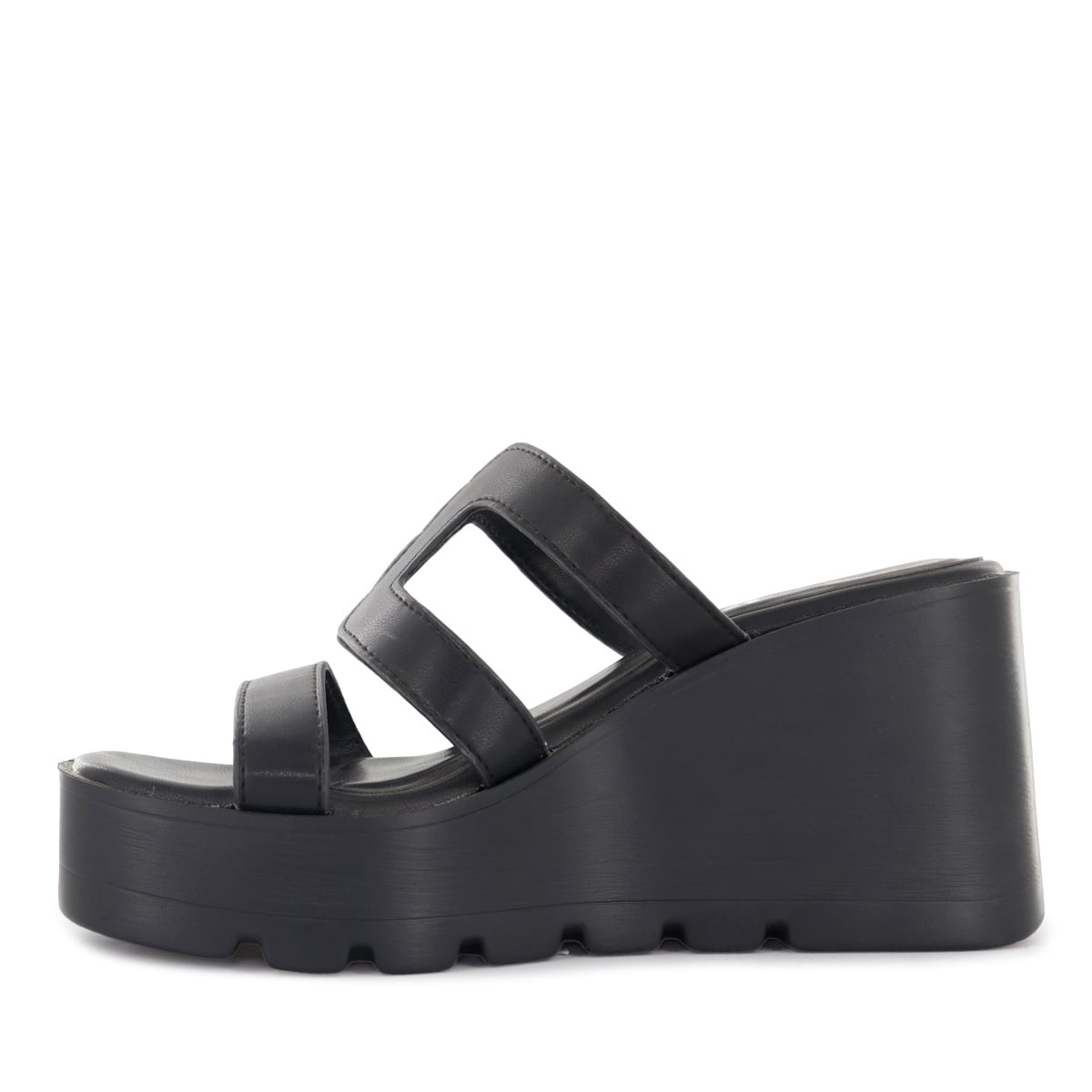 SANDALIAS CUÑA MUJER KESHA08 NEGRO - 4