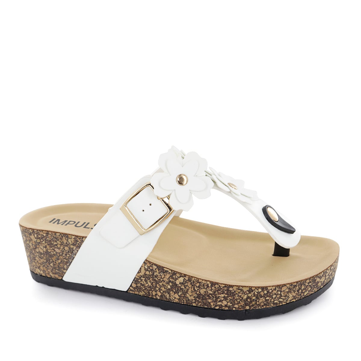 SANDALIAS CUÑA MUJER HANI08 BLANCO - 1