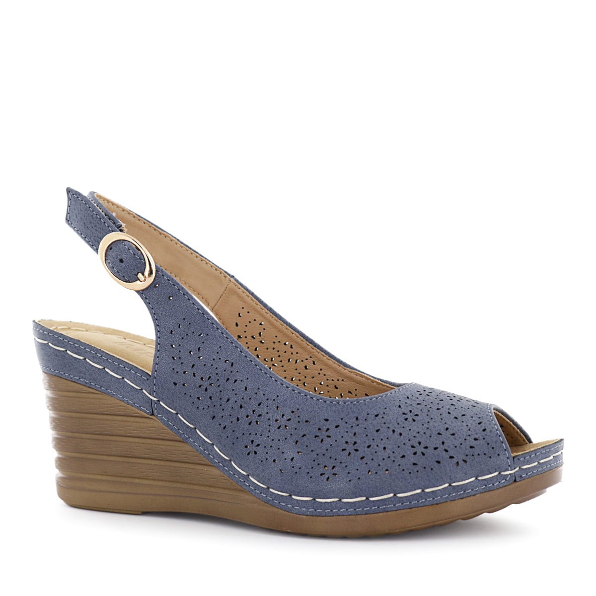 SANDALIAS CUÑA MUJER SAIDA17 INDIGO - 1