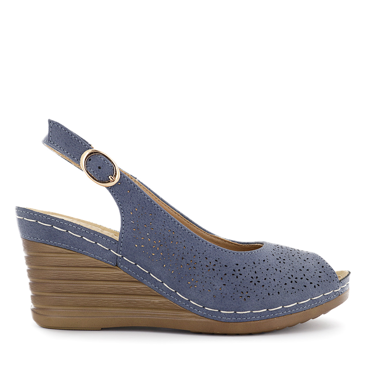 SANDALIAS CUÑA MUJER SAIDA17 INDIGO - 2