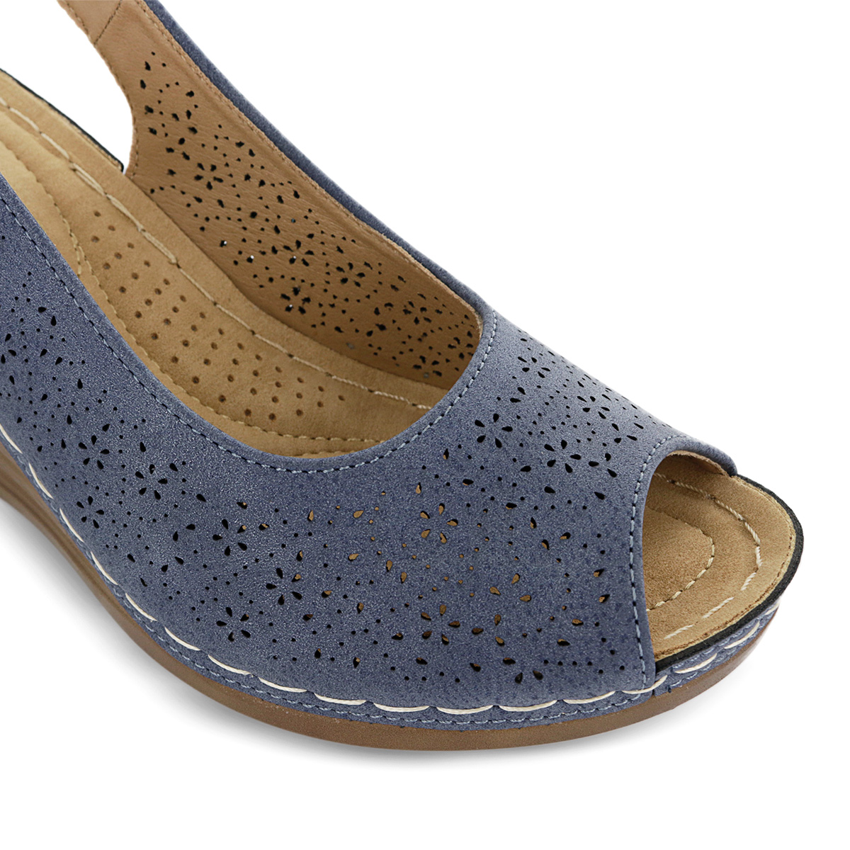 SANDALIAS CUÑA MUJER SAIDA17 INDIGO - 6