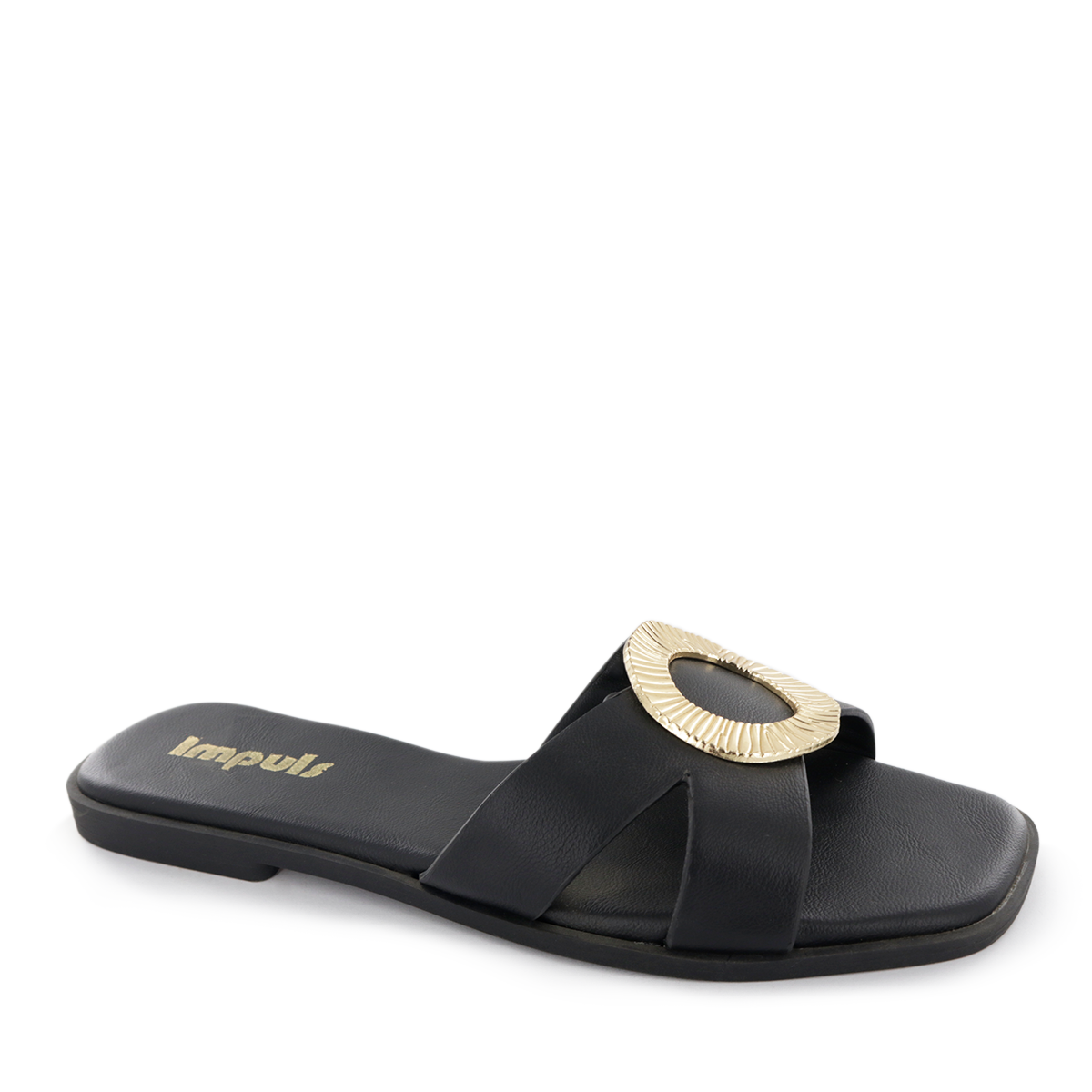 SANDALIAS FLATS MUJER DAIRA08 NEGRO - 1
