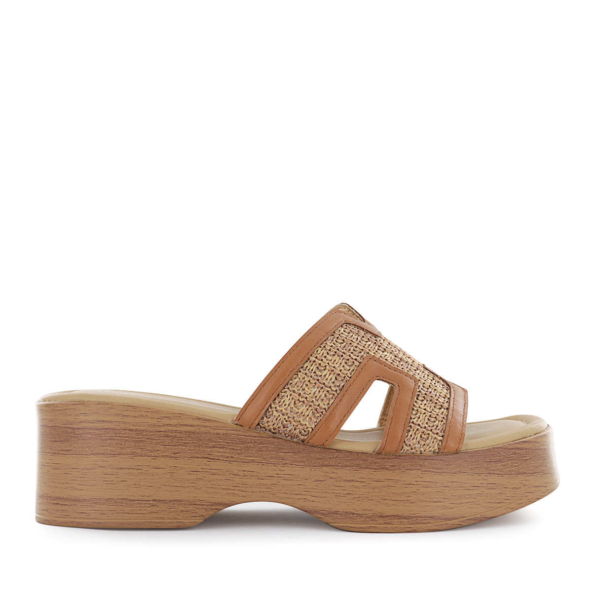 SANDALIAS CUÑA MUJER ABI15 CAMEL - 2