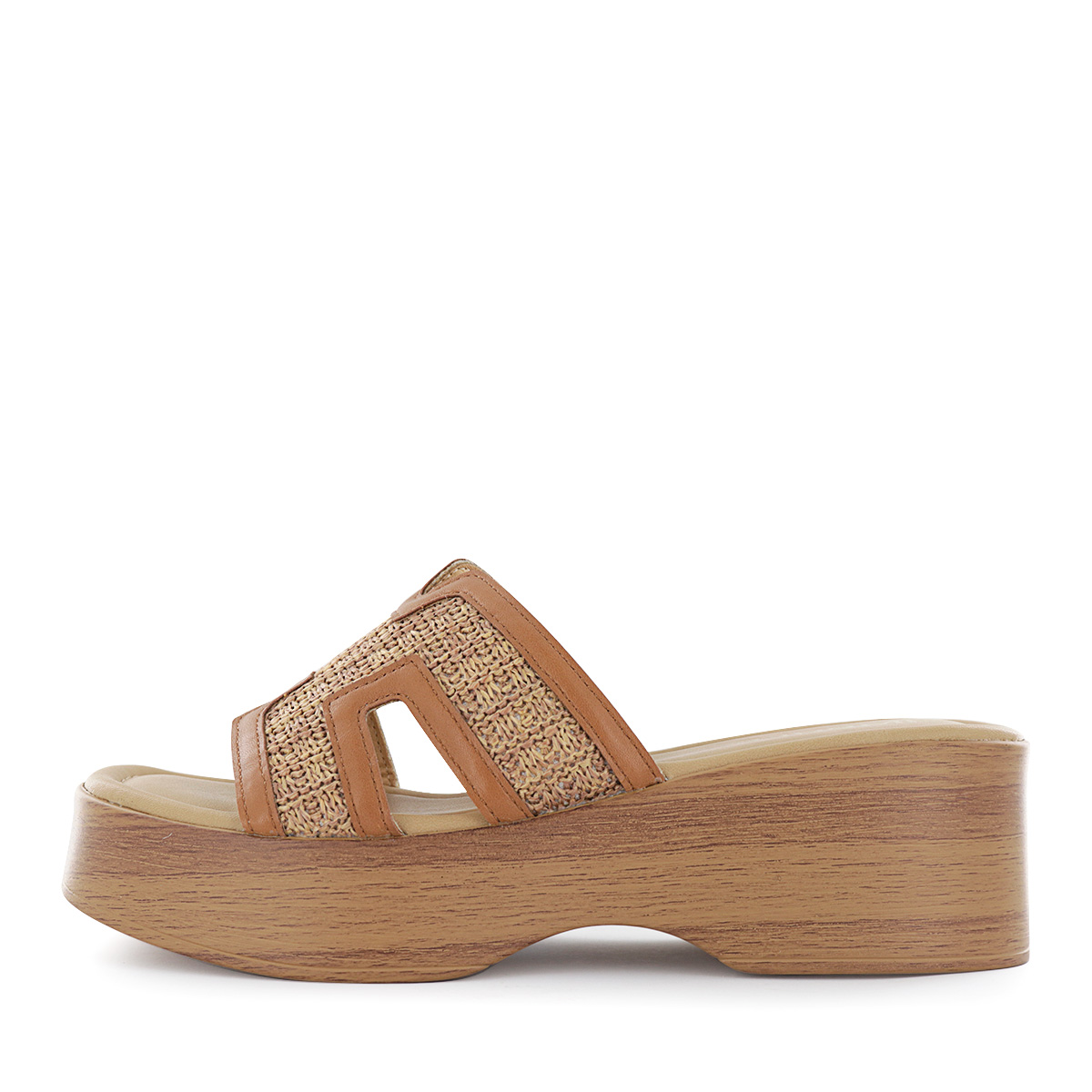 SANDALIAS CUÑA MUJER ABI15 CAMEL - 4