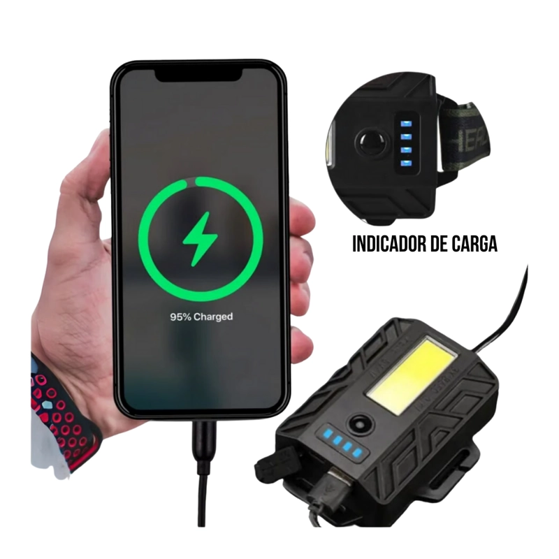 LINTERNA LED FRONTAL DE CABEZA RECARGABLE LIDIMI LD-L1322C - 2
