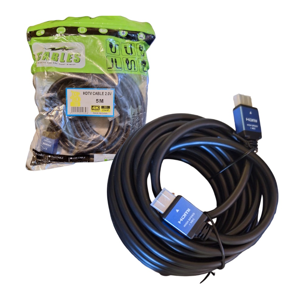 CABLE HDMI 5M 2.0V 4K PREMIUM ALTA VELOCIDAD 3D 2160P 60HZ - 1
