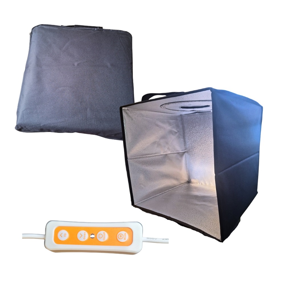 CUBO FOTOGRAFICO NEGRO 40X40CM USB LUZ LED PY12233 PRODUCTOS + ACCESORIOS - 1