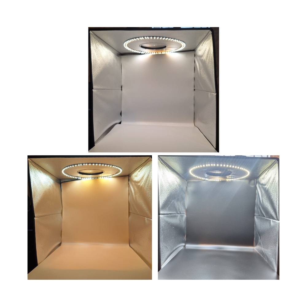 CUBO FOTOGRAFICO NEGRO 40X40CM USB LUZ LED PY12233 PRODUCTOS + ACCESORIOS - 2