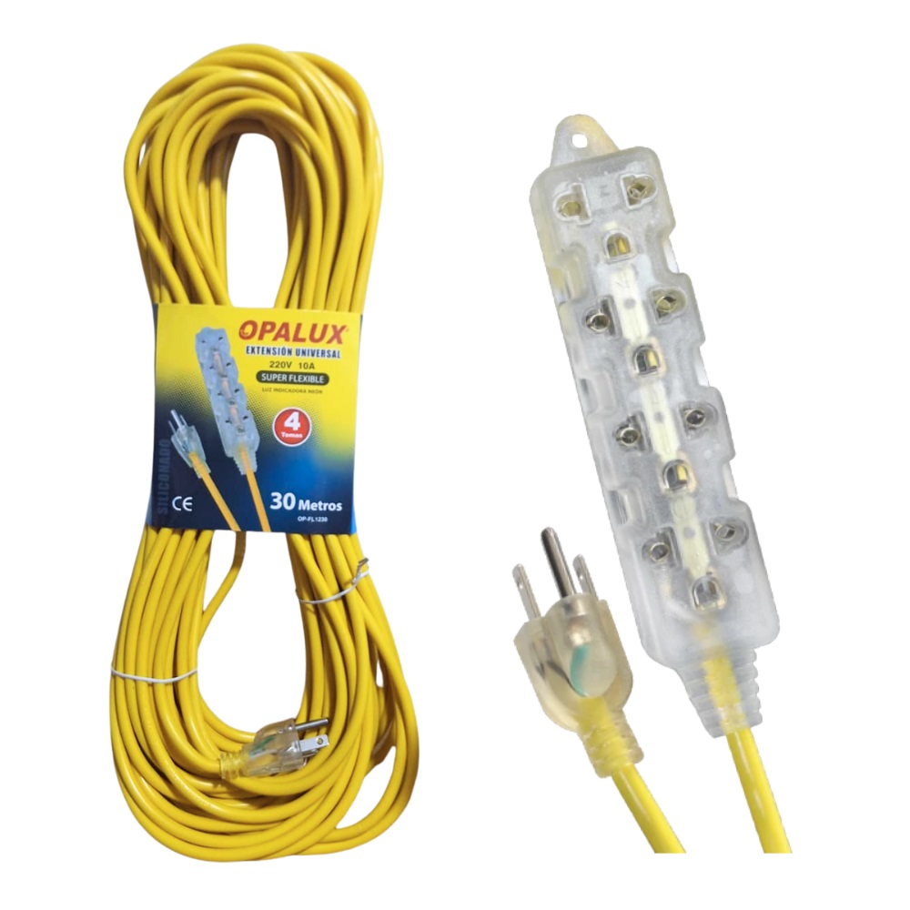 EXTENSION UNIVERSAL SILICONADA DE 30 METROS OPALUX OP-FL1230 - 1
