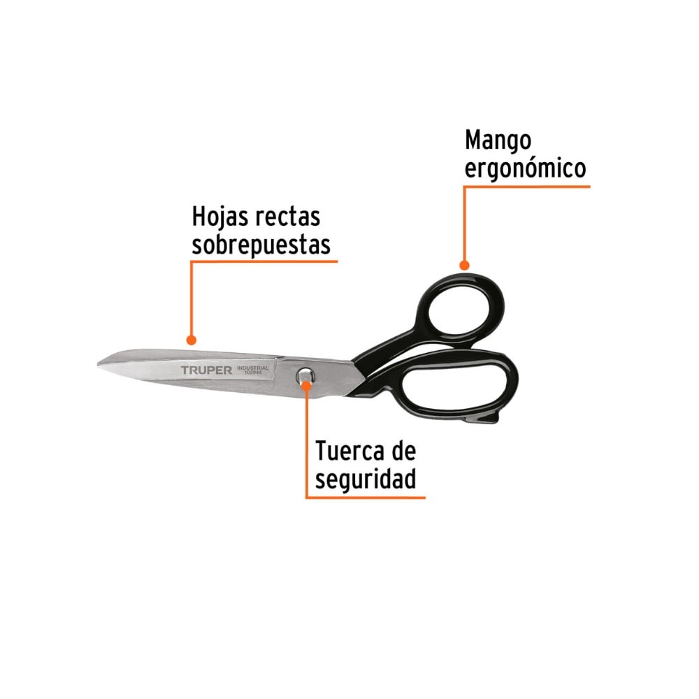 TIJERA INDUSTRIAL PARA SASTRE 9 PULGADAS TRUPER TI-9 - 2