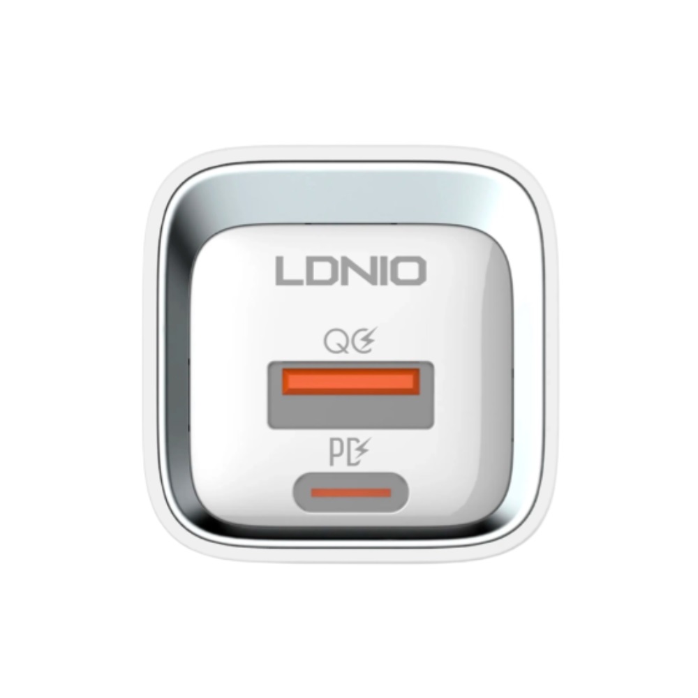 CUBO CARGADOR DE DOBLE ENTRADA USB QC3.0 Y TIPO C PD 30W LDNIO A2317 - 2