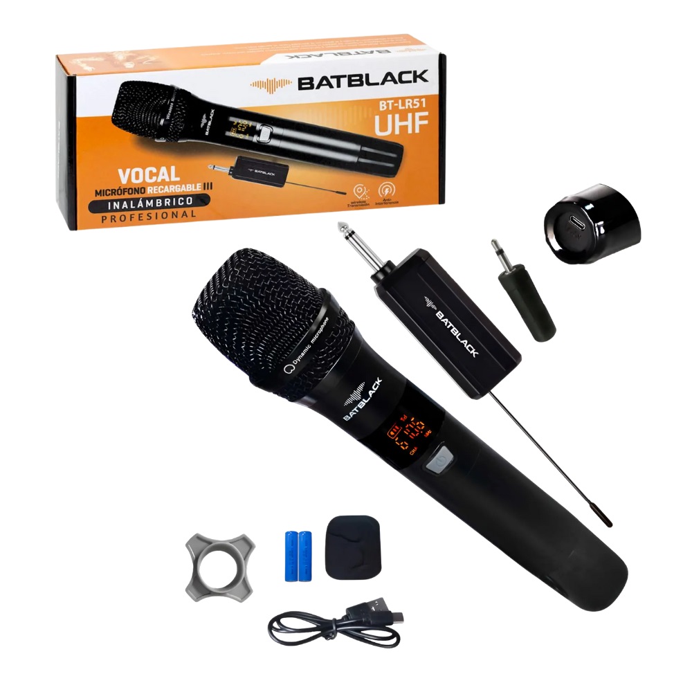 MICROFONO INALAMBRICO UHF RECARGABLE BT-LR51 - 1