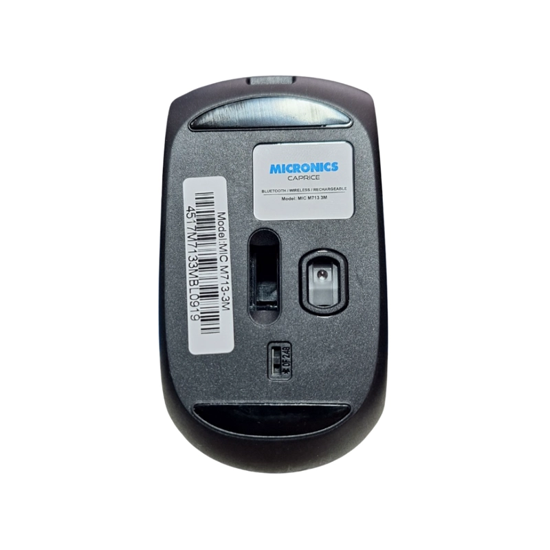 MOUSE MICRONICS CAPRICE RECARGABLE INALAMBRICO 2.4GHZ BLUETOOTH1600DPI NEGRO - 2