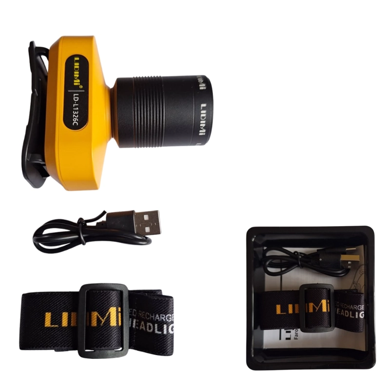 LINTERNA FRONTAL RECARGABLE 15W 750 LUMEN LIDIMI LD-L1326C - 2