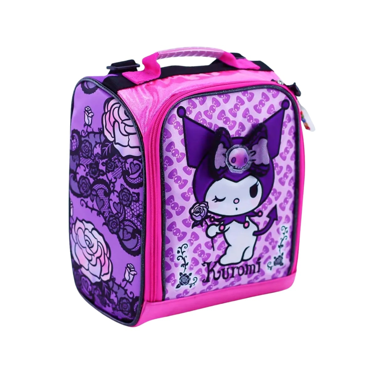 LONCHERA TERMICA OFICIO MAGIC SCOOL KUROMI 3D TELA CON BRILLO - 1