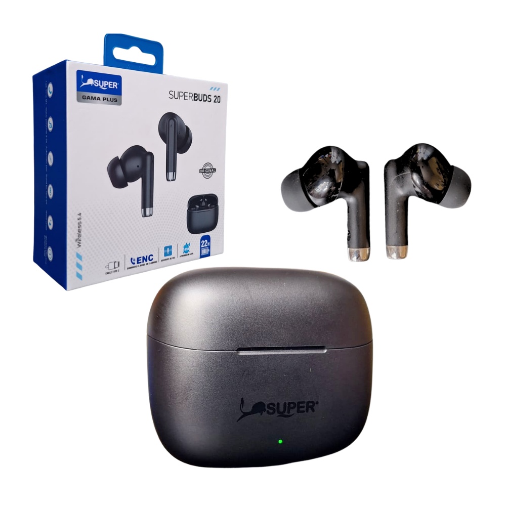 AUDÍFONOS BLUETOOTH SUPERBUDS 20 IP54 24 HORAS - 1