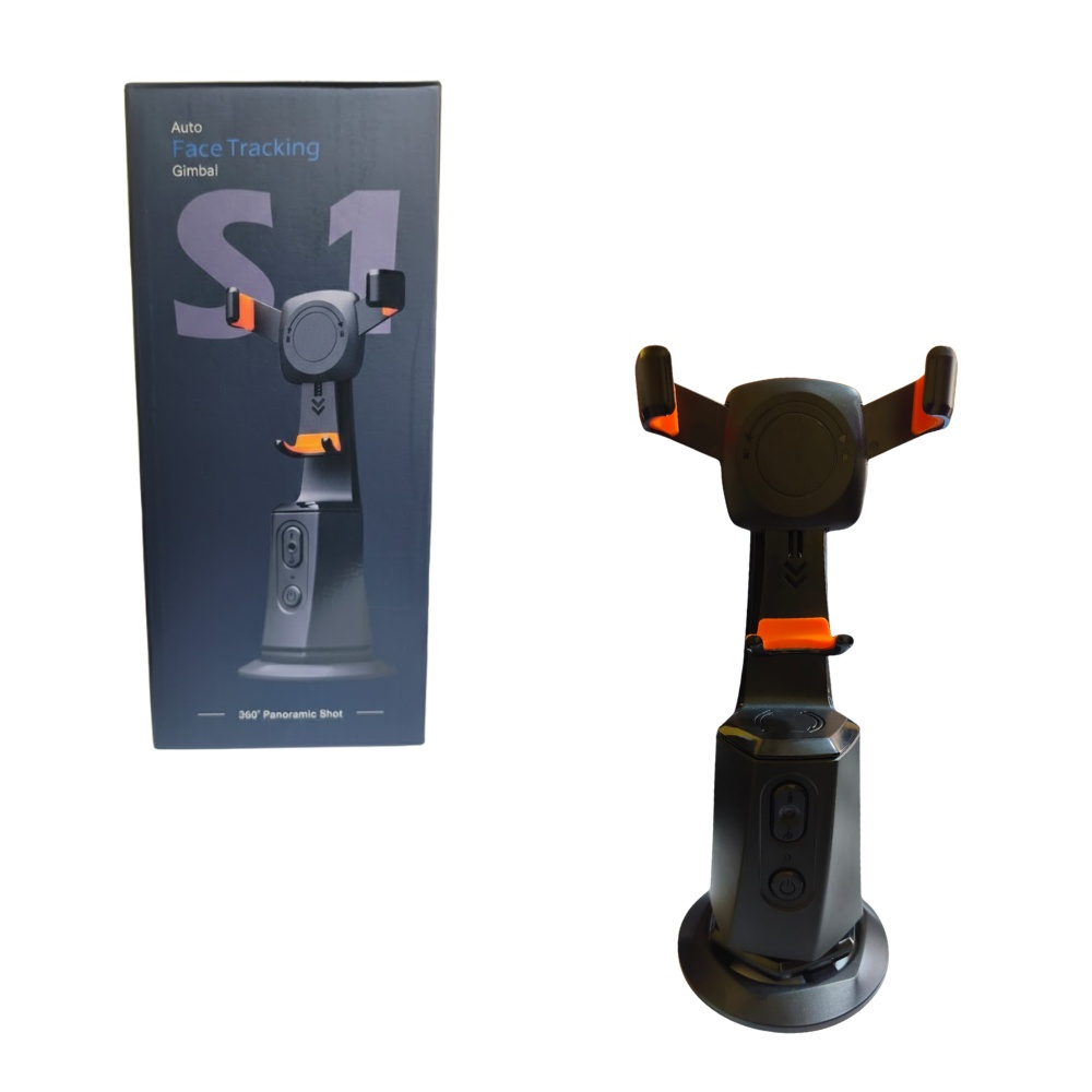 SOPORTE DE CELULAR CON IA SEGUIMIENTO FACIAL AUTOMÁTICO GIRO 360° GIMBAL S1 LED-HX1504 - 1