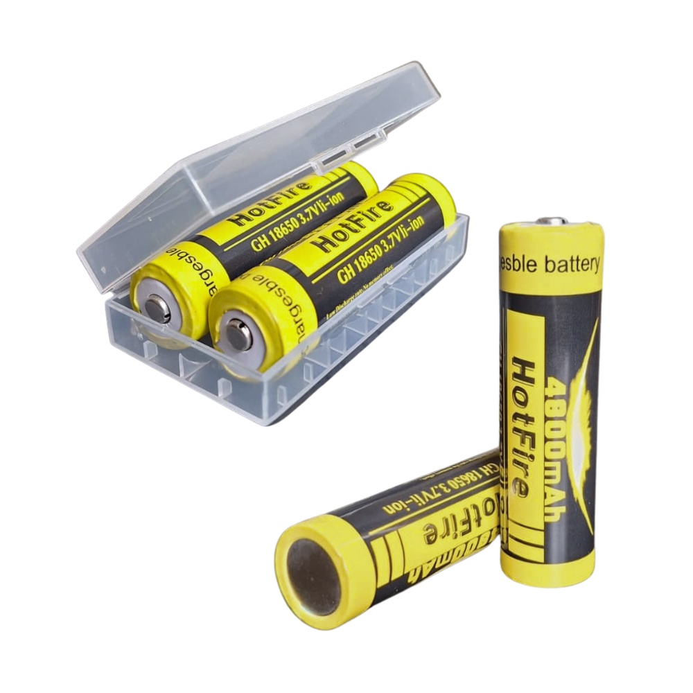 BATERIAS RECARGABLES X2UND 18650 4800MAH 3.7V 40A C/U MARCA HOTFIRE - 1