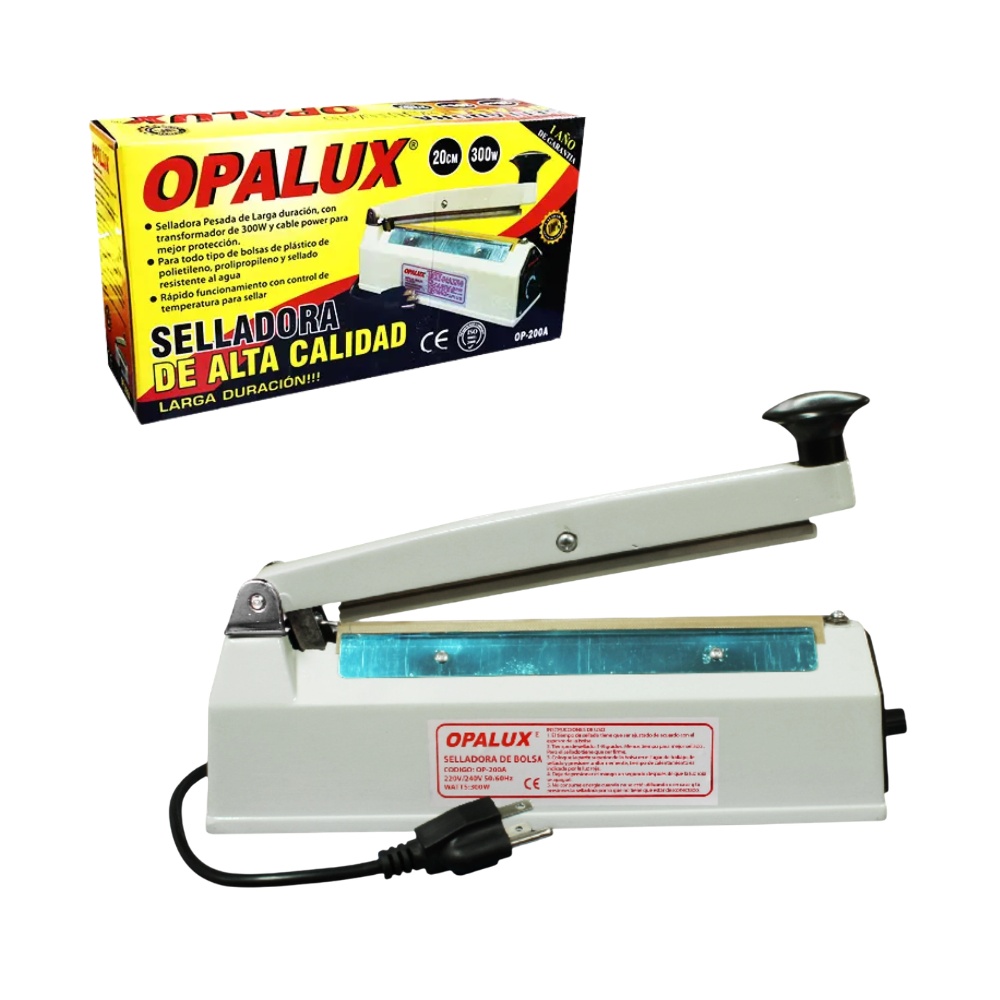 SELLADORA INDUSTRIAL DE BOLSAS 20 CM MANUAL - OPALUX - 1