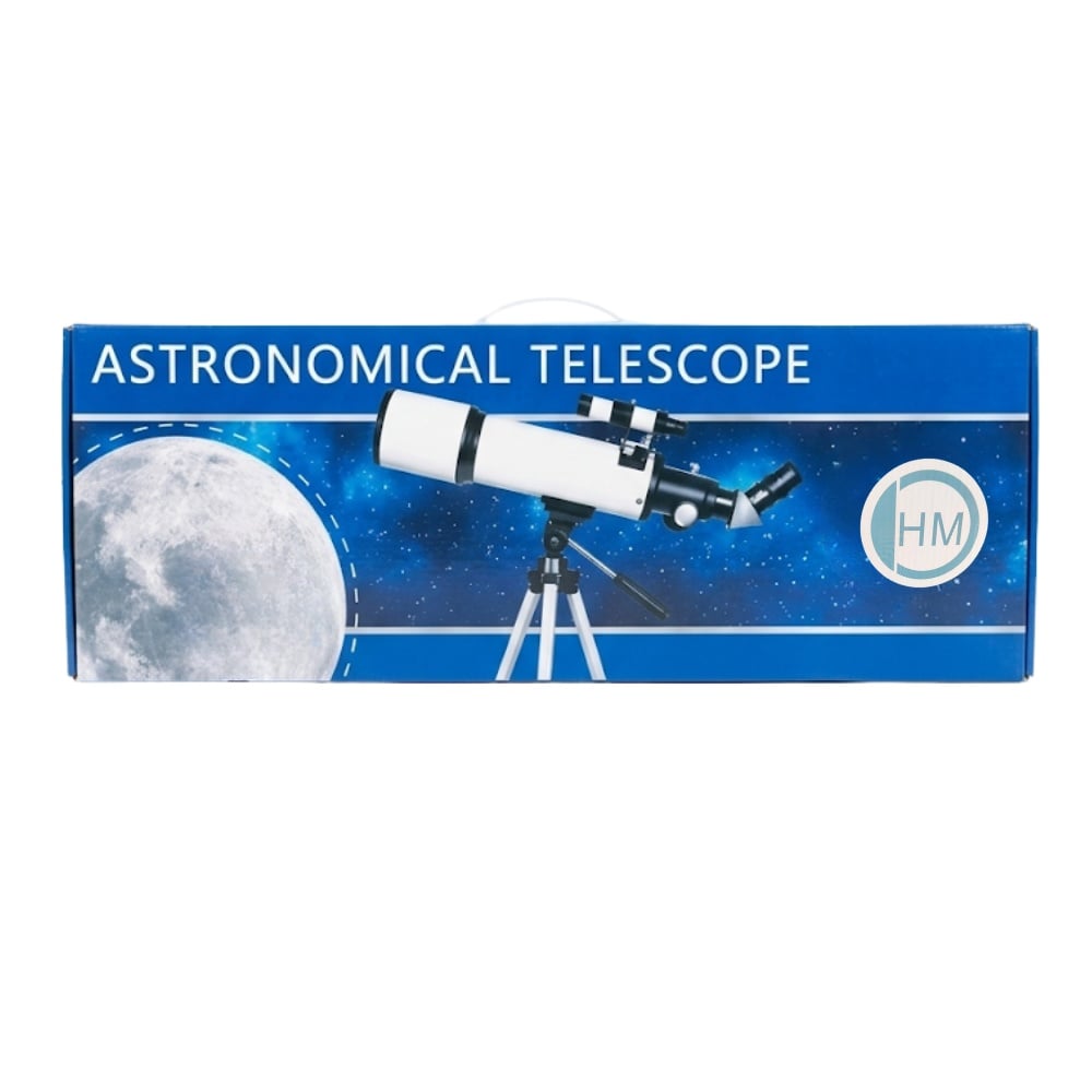 TELESCOPIO DE REFRACTANCIA ASTRONOMICA ALTA POTENCIA APERTURA DE 80 MM Y 500 MM DE LONGITUD FOCAL CON TRIPODE BOSSNEY F50080M - 1