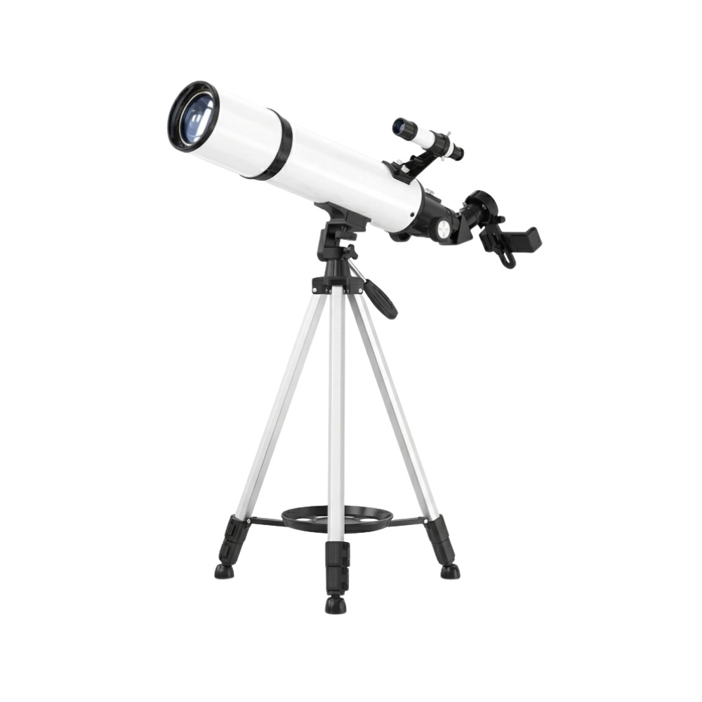 TELESCOPIO DE REFRACTANCIA ASTRONOMICA ALTA POTENCIA APERTURA DE 80 MM Y 500 MM DE LONGITUD FOCAL CON TRIPODE BOSSNEY F50080M - 2