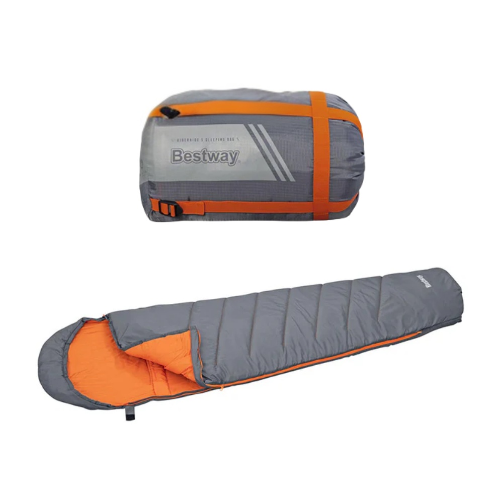BOLSA DE DORMIR SLEEPING CAMPING HIBERHIDE 5 ACOLCHADO 250 G/M² 15L BESTWAY - 1