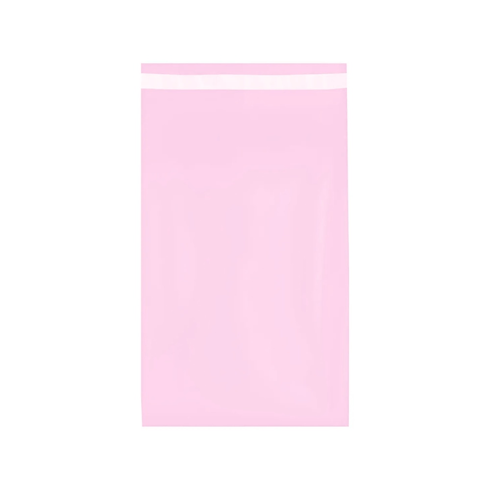 BOLSA PARA ENVÍOS ECOMMERCE Y COURIER 35X50 CM PACK 100 UNIDADES POLIETILENO CON CIERRE ADHESIVO DE SEGURIDAD ROSADO - 1