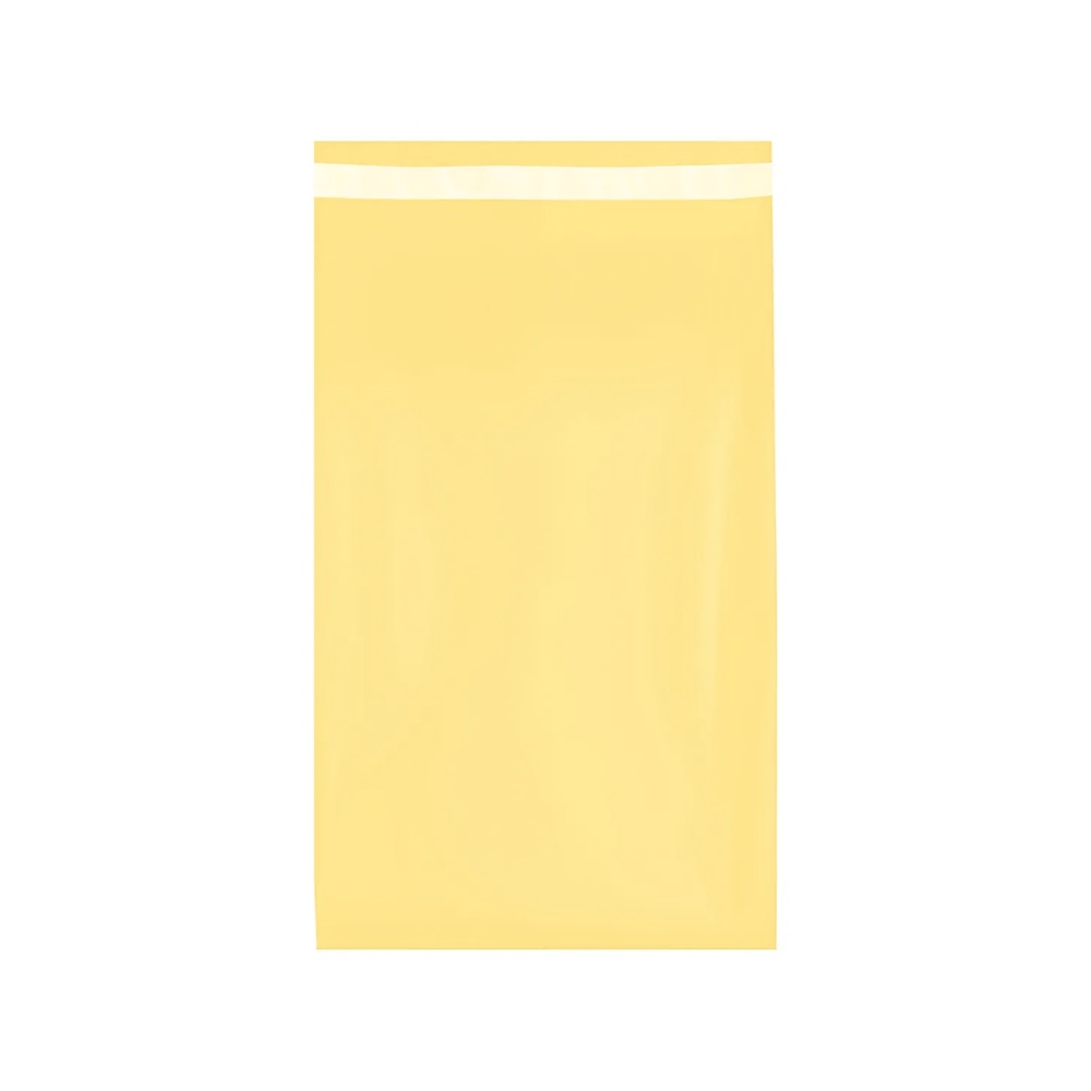 BOLSA PARA ENVÍOS ECOMMERCE Y COURIER 35X50 CM PACK 100 UNIDADES POLIETILENO CON CIERRE ADHESIVO DE SEGURIDAD AMARILLO - 1