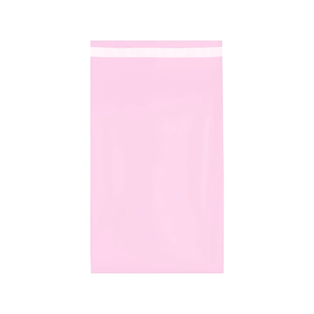 BOLSA PARA ENVÍOS ECOMMERCE Y COURIER 20X30 CM PACK 100 UNIDADES POLIETILENO CON CIERRE ADHESIVO DE SEGURIDAD ROSADA - 1