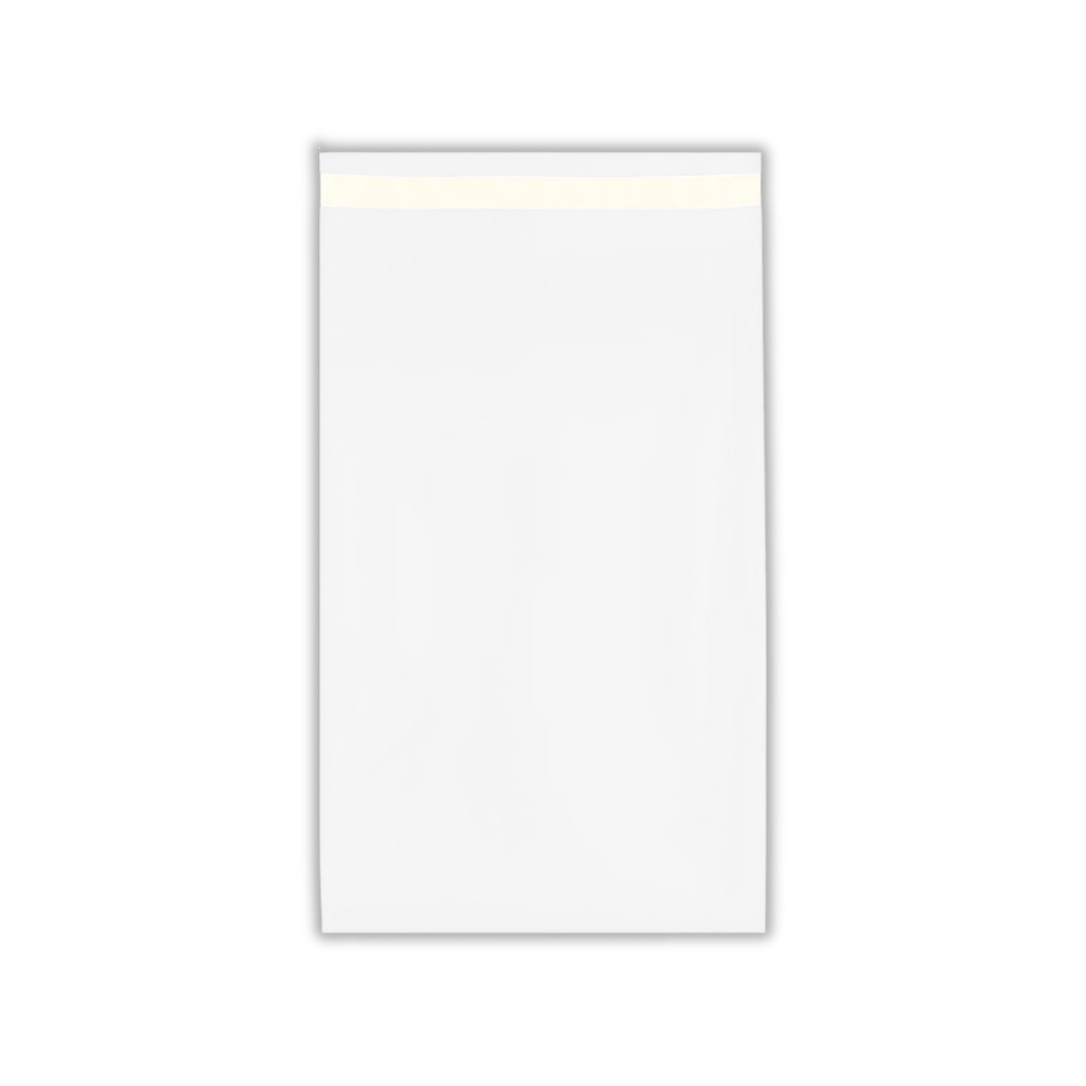BOLSA PARA ENVÍOS ECOMMERCE Y COURIER 20X30 CM PACK 100 UNIDADES POLIETILENO CON CIERRE ADHESIVO DE SEGURIDAD BLANCO - 1