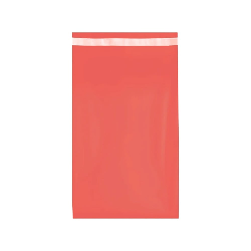 BOLSA PARA ENVÍOS ECOMMERCE Y COURIER 20X30 CM PACK 100 UNIDADES POLIETILENO CON CIERRE ADHESIVO DE SEGURIDAD ROJO - 1