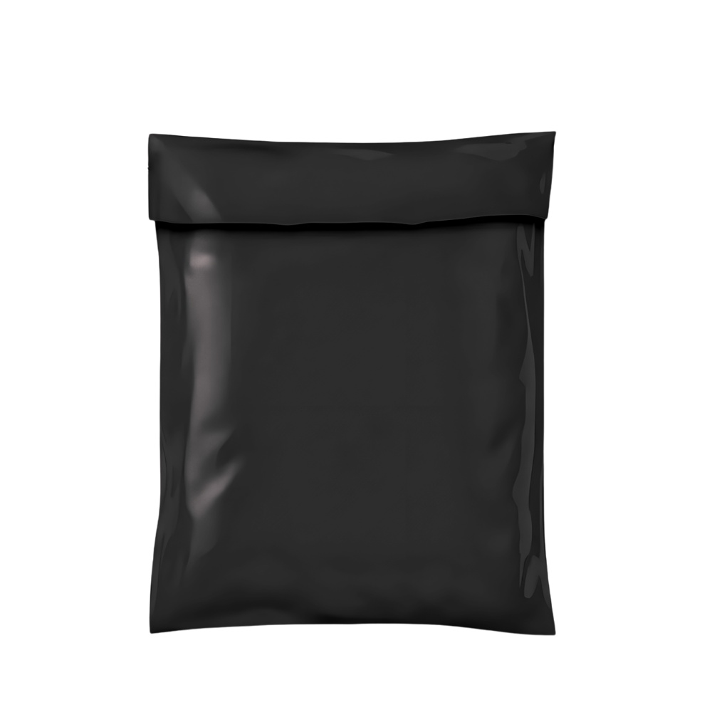 BOLSA PARA ENVÍOS ECOMMERCE Y COURIER 25X38 CM PACK 100 UNIDADES POLIETILENO CON CIERRE ADHESIVO DE SEGURIDAD NEGRO - 2
