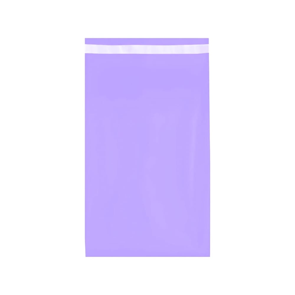 BOLSA PARA ENVÍOS ECOMMERCE Y COURIER 25X38 CM PACK 100 UNIDADES POLIETILENO CON CIERRE ADHESIVO DE SEGURIDAD LILA - 1