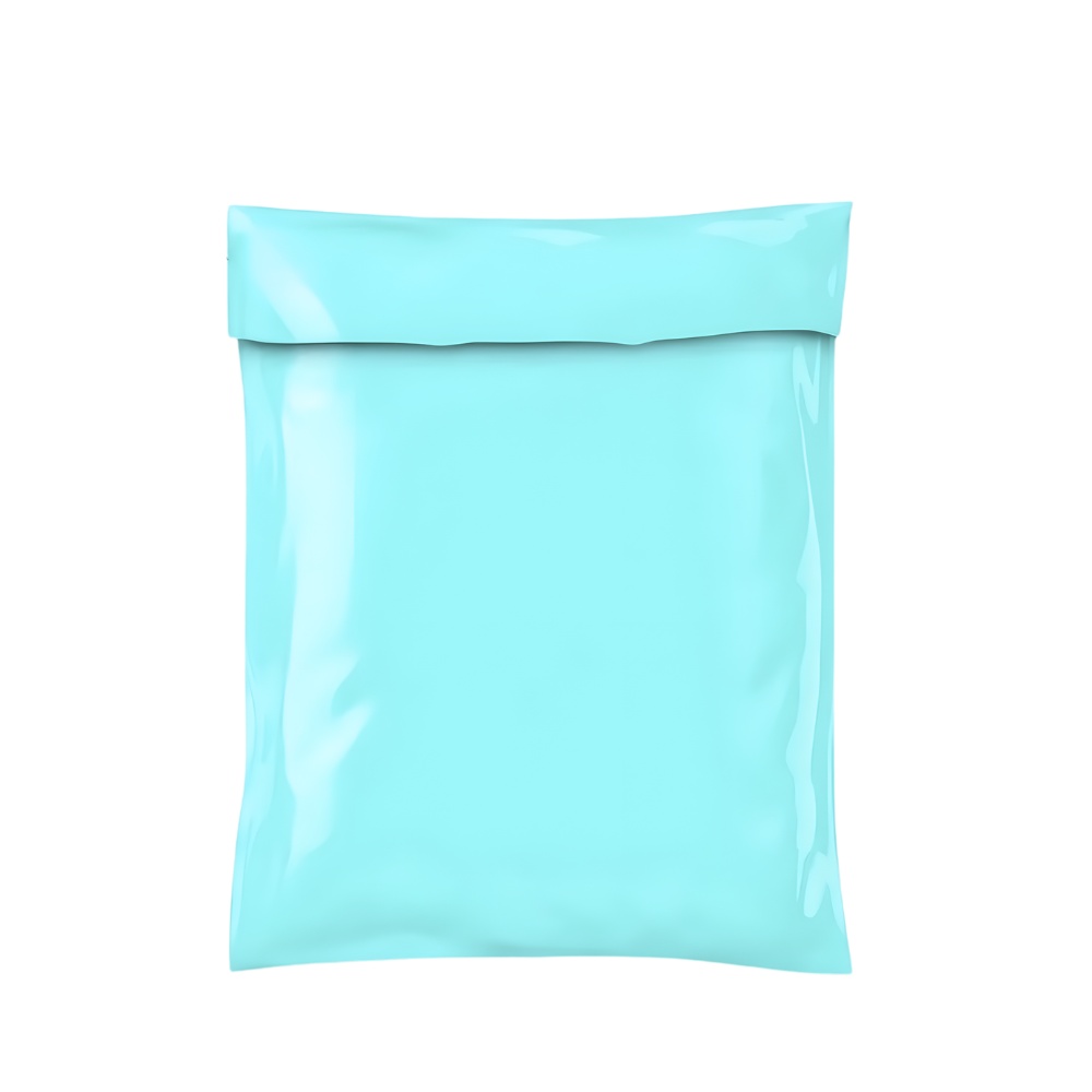 BOLSA PARA ENVÍOS ECOMMERCE Y COURIER 25X38 CM PACK 100 UNIDADES POLIETILENO CON CIERRE ADHESIVO DE SEGURIDAD CELESTE - 2