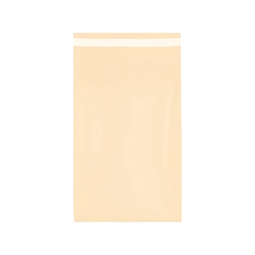 BOLSA PARA ENVÍOS ECOMMERCE Y COURIER 25X38 CM PACK 100 UNIDADES POLIETILENO CON CIERRE ADHESIVO DE SEGURIDAD BEIGE - 1