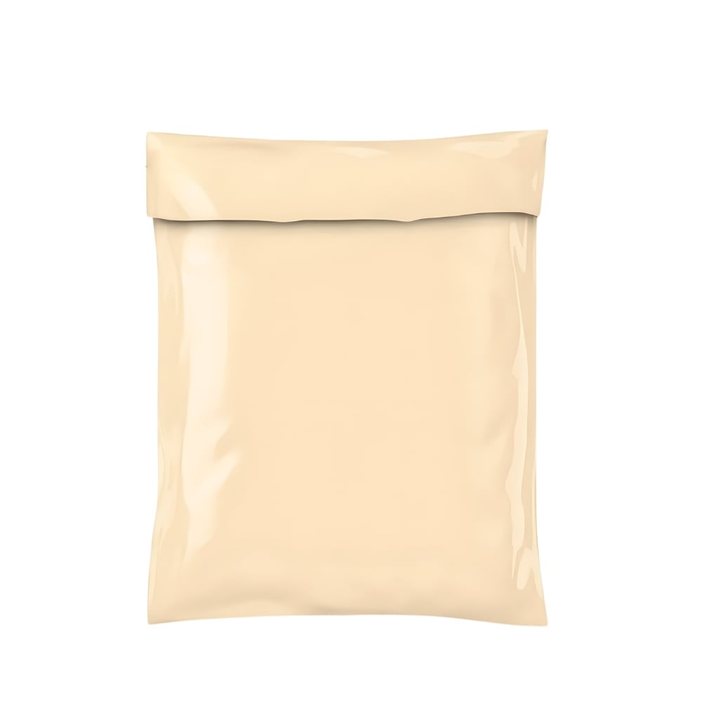BOLSA PARA ENVÍOS ECOMMERCE Y COURIER 25X38 CM PACK 100 UNIDADES POLIETILENO CON CIERRE ADHESIVO DE SEGURIDAD BEIGE - 2