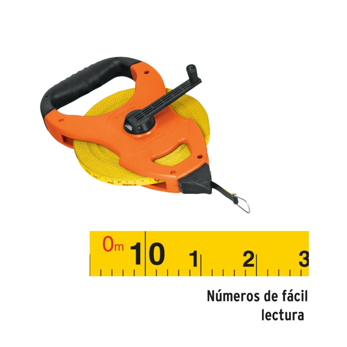 CINTA METRICA LARGA 50 METROS FIBRA DE VIDRIO TIPO CRUCETA PARA CONSTRUCCION, TOPOGRAFIA Y MEDICION PROFESIONAL TRUPER TFC-50ME - 2