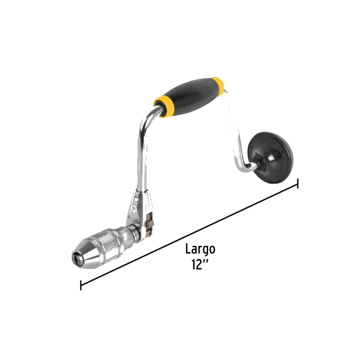 BERBIQUI MANUAL 12” CON PERILLA DE PLASTICO PERFORACION MANUAL EN MADERA Y CARPINTERÍA PRETUL BC-10P - 1