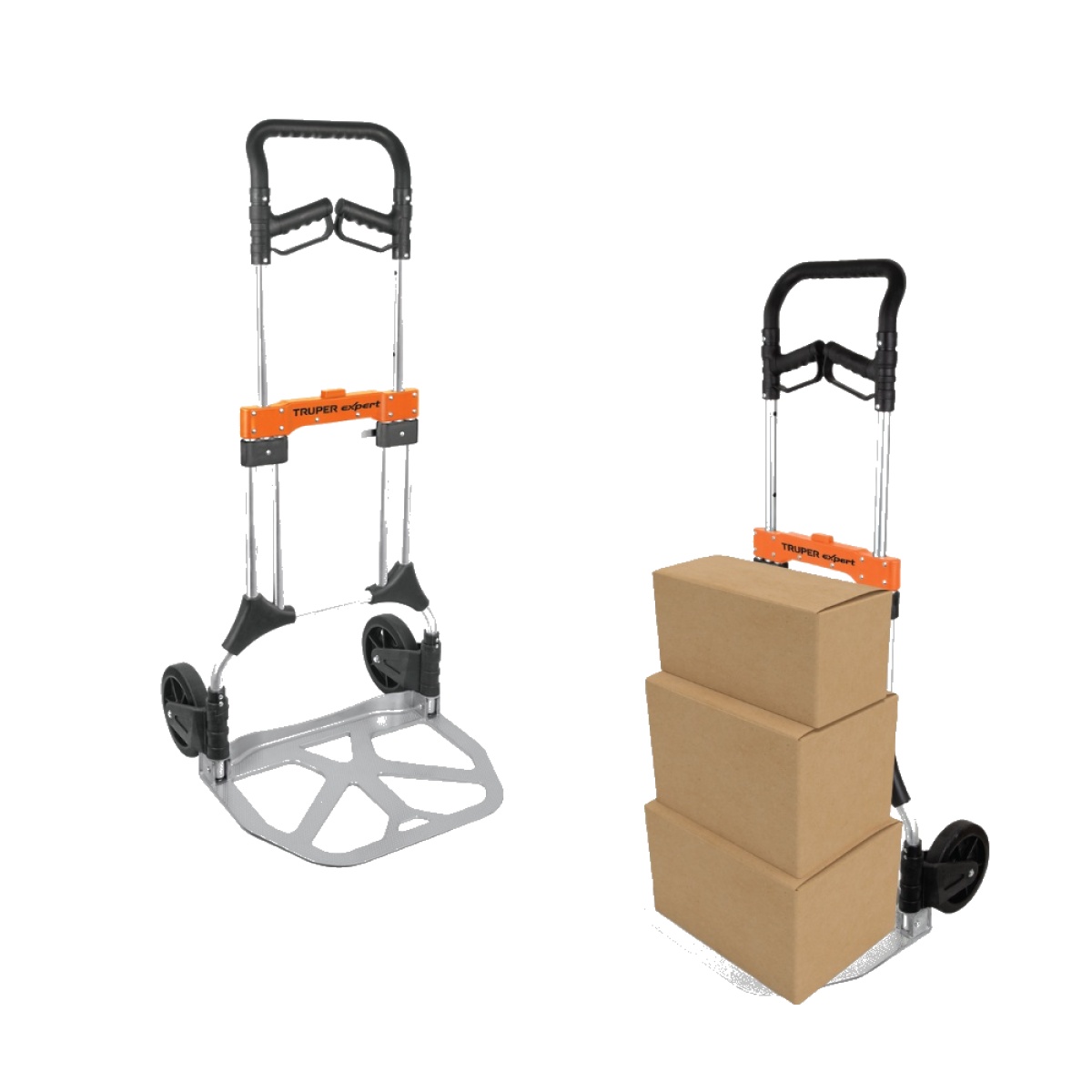 CARRETILLA COCHE DIABLO DE CARGA PLEGABLE CON CUERPO Y BASE DE ALUMINIO CAPACIDAD 200 KG TRUPER DIA-200AX - 1