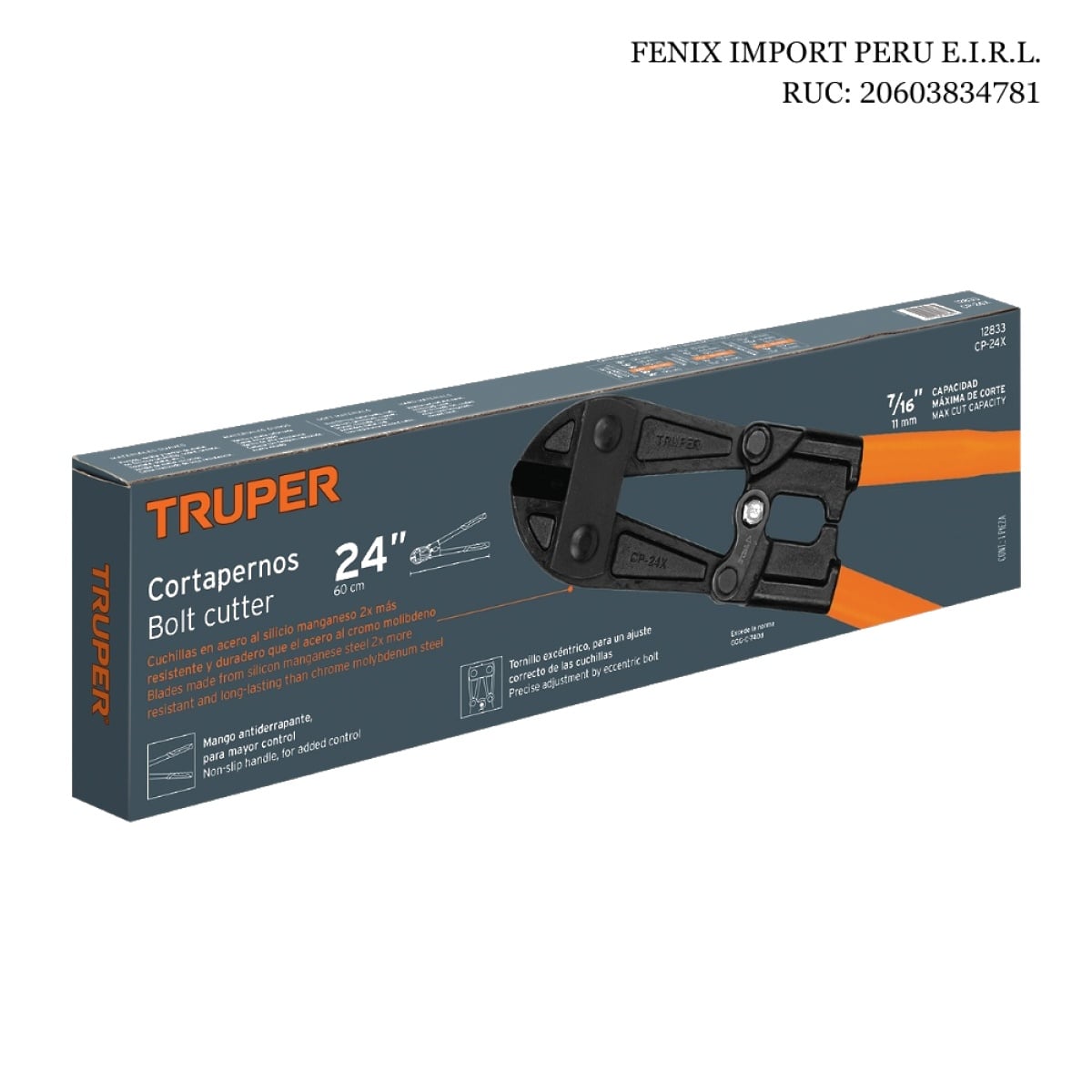CIZALLA CORTA PERNOS CANDADOS CADENAS INDUSTRIAL PROFESIONAL 24” 60 CM TRUPER CP-24X - 1