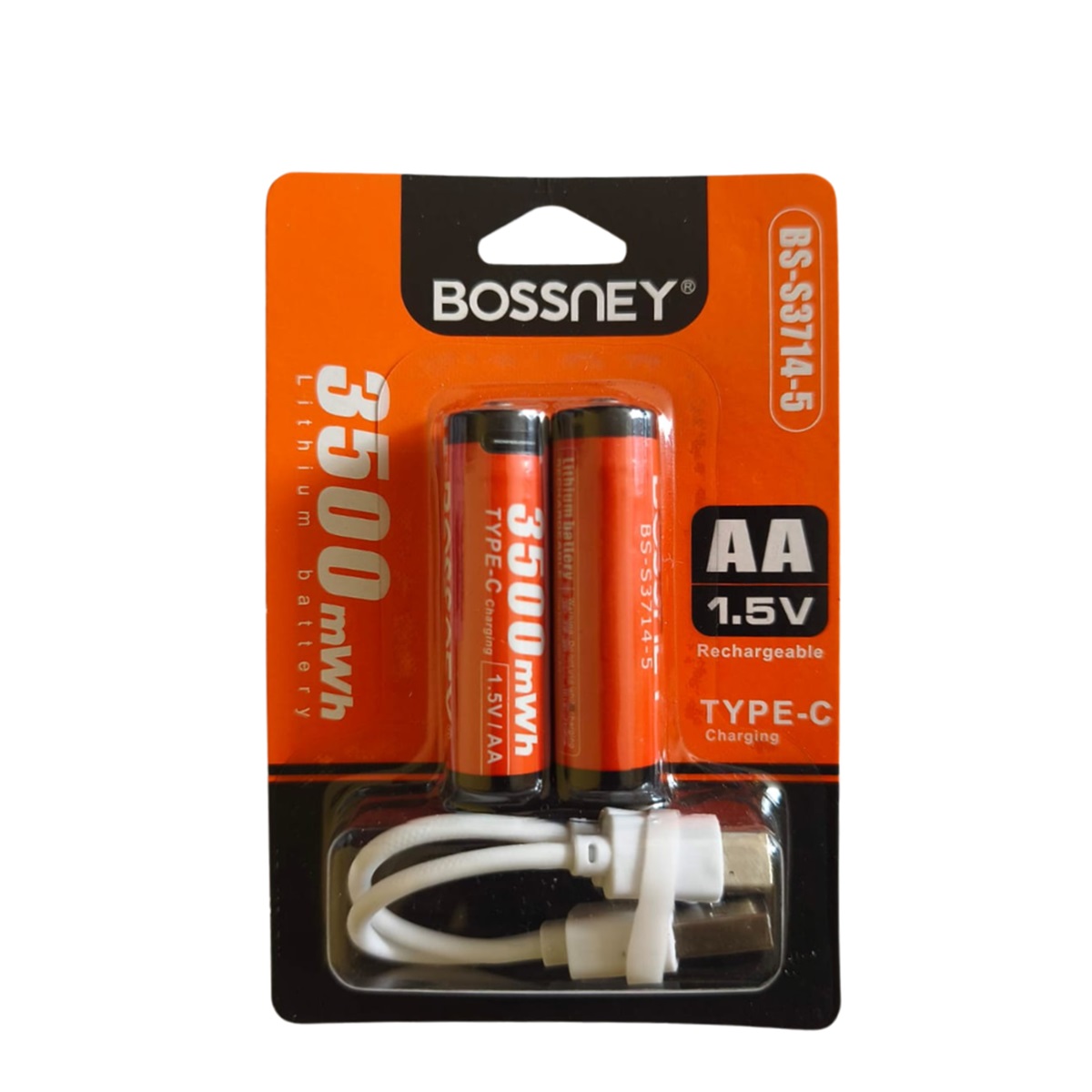 PILAS RECARGABLES AA 3500 MAH CON ENTRADA USB TIPO-C 1.5V - 1