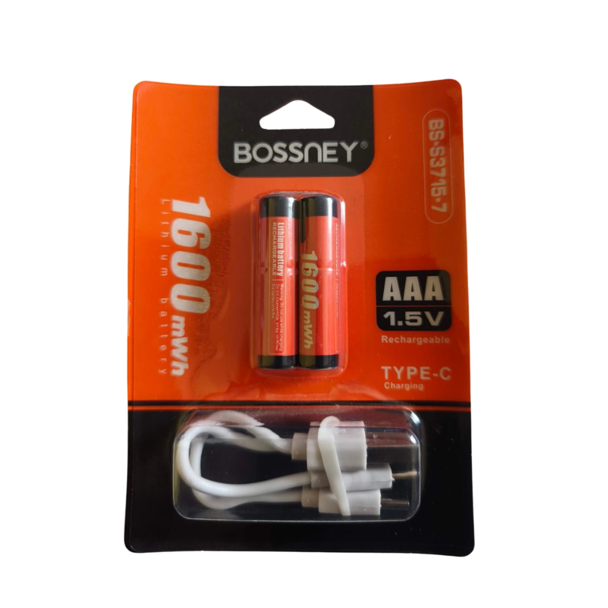 PILAS RECARGABLES AAA 1600 MAH CON ENTRADA USB TIPO-C 1.5V - 1